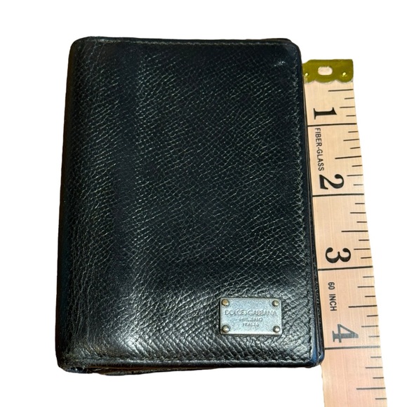 Dolce & Gabbana Black Leather Bi-fold Wallet/Card holder